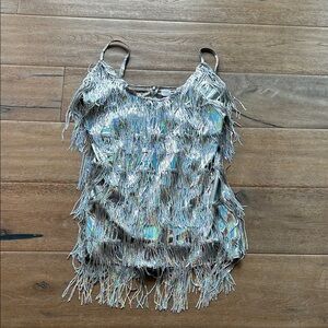 Silver Fringe Women's Hot Pants/Dress